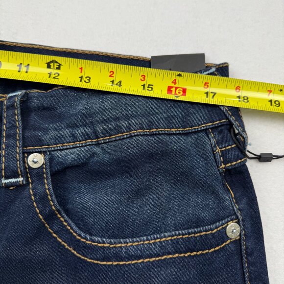 True Religion Men Ricky Stretch Relaxed Straight Big T Flap Blue Jeans 34x34 NWT - Picture 10 of 13